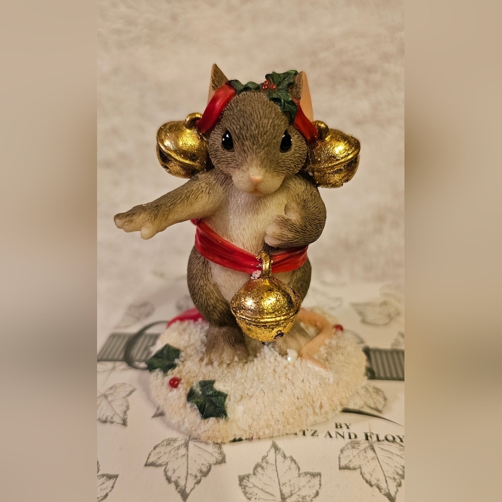 Charming Tails Figurine Are The Earrings Too Much Retired Vintage